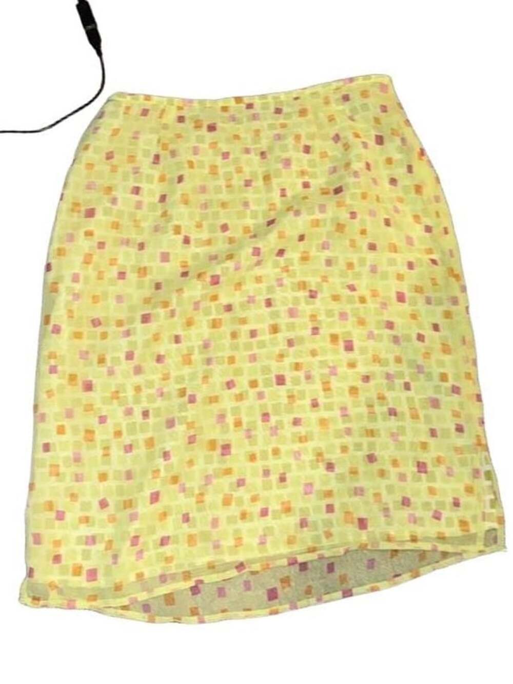 Apostrophe Petite Women's Yellow Geo Print Polyester Mini Skirt Size P10